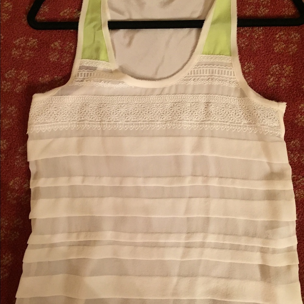 Maje white lace tank top, size 1
